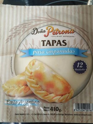 Tapas Empanadas Doña Petrona 12 un 410 gr