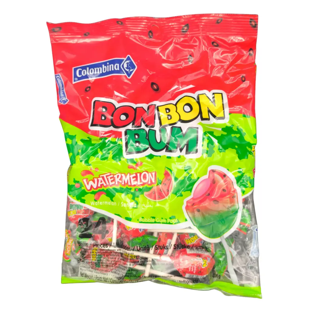 Chupeta Bon Bon Bum Sandia Bolsa x 24 un