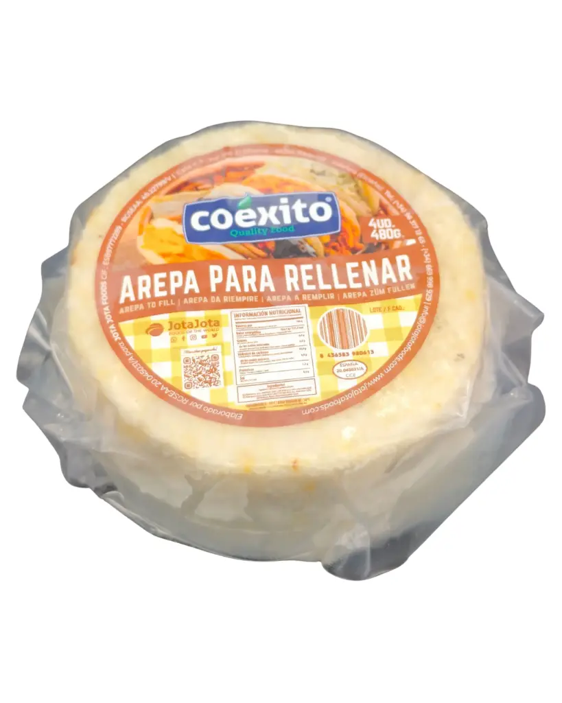 Arepa de Maiz Blanco Para Rellenar Coexito 480 gr 4 un