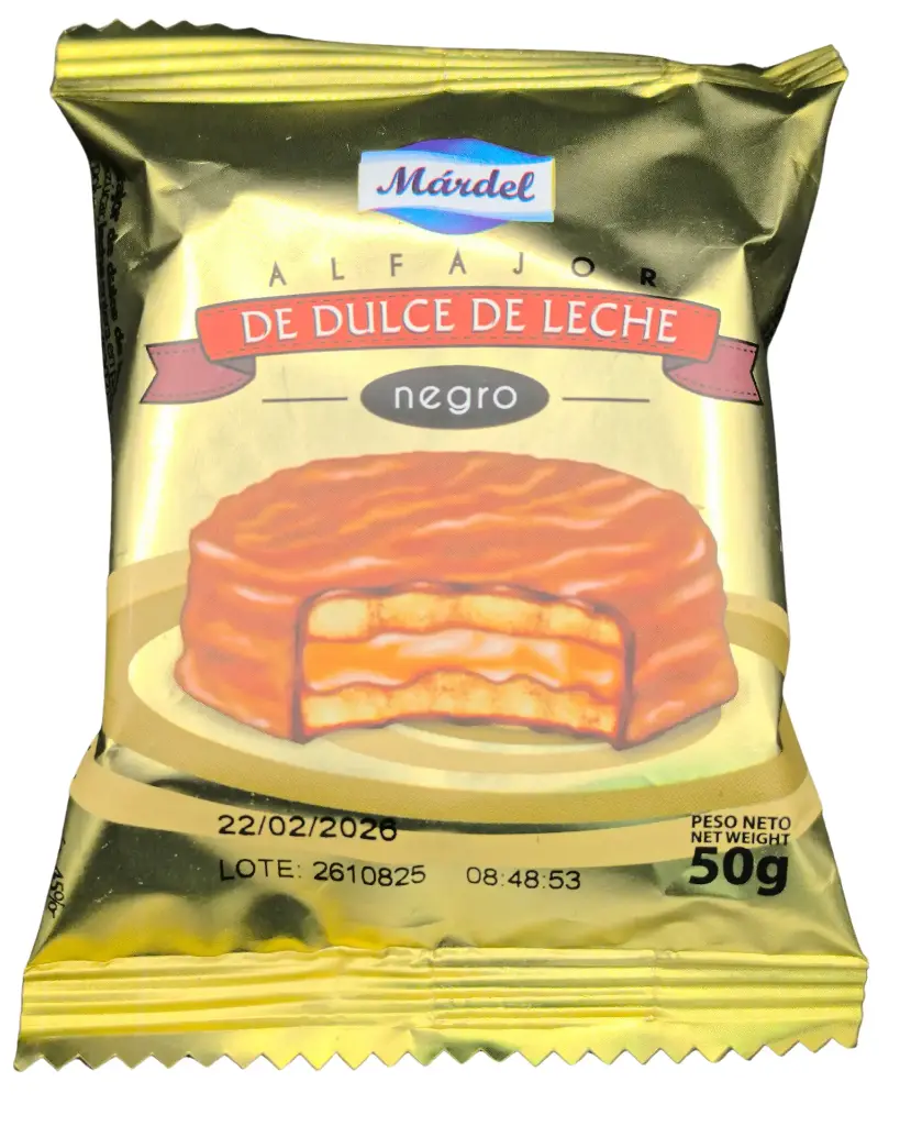 Alfajor Negro Dulce Leche Mardel 50 gr