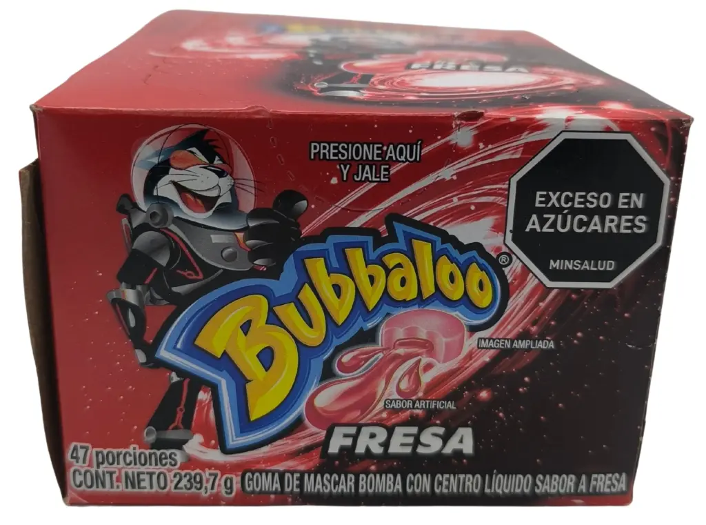 Chicle Bubbaloo Fresa Caja x 47 un