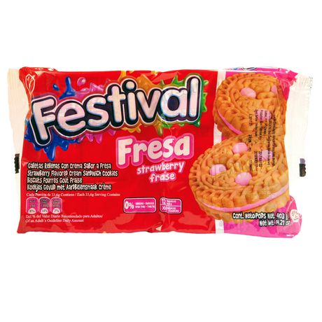 Galletas Festival Fresa Bolsa 12 un 403 gr