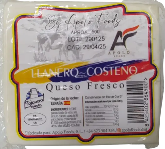 Queso Costeño Llanero Apolo 1 Kgr 
