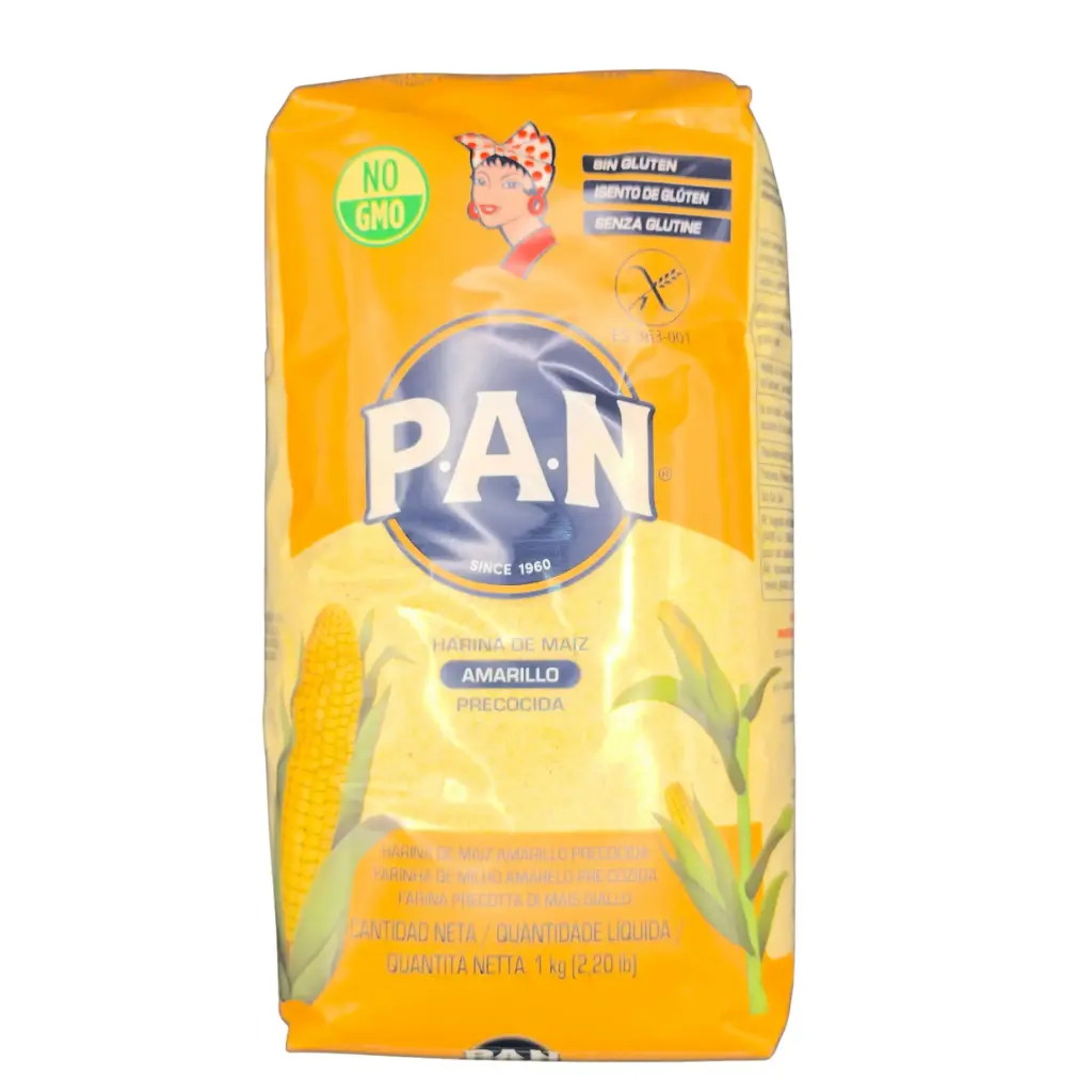 Harina P.A.N. Amarilla (1 kg) - Harina de Maíz Precocida Integral