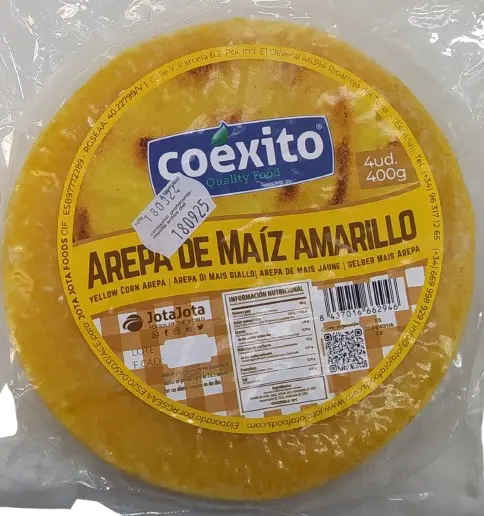 Arepa Maiz Amarillo Congelada Coexito 400 gr 4 un