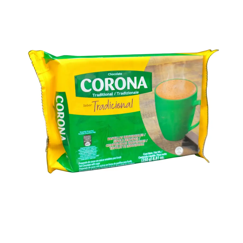 Chocolate Corona Tradicional (200g) - El clásico chocolate de mesa Colombiano
