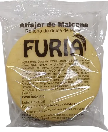 Alfajores Furia 80 gr