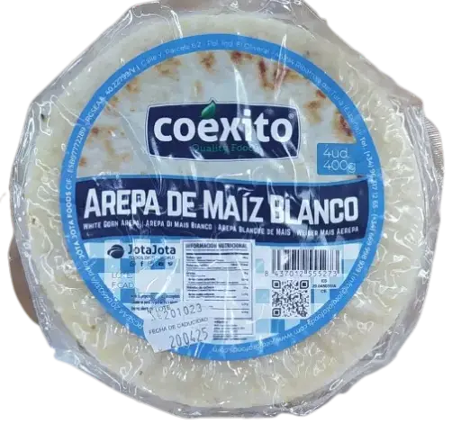 [33336677] Arepa de Maiz Blanco Coexito 400 gr 4 un