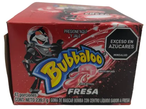 Chicle Bubbaloo Fresa Caja x 47 un
