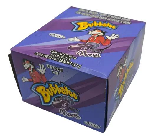 Chicle Bubbaloo Mora Caja x 70 un