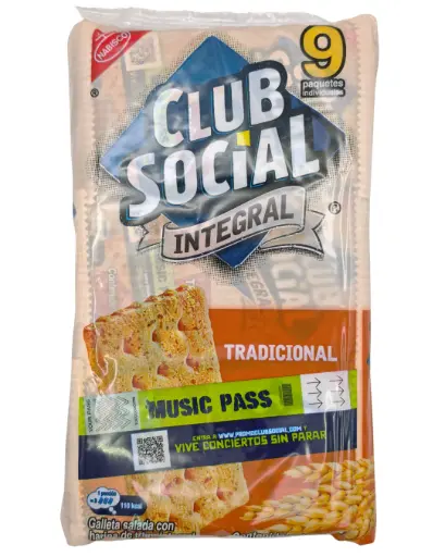 Galletas Club Social Integral - Paquete de 9 un x 24 gr